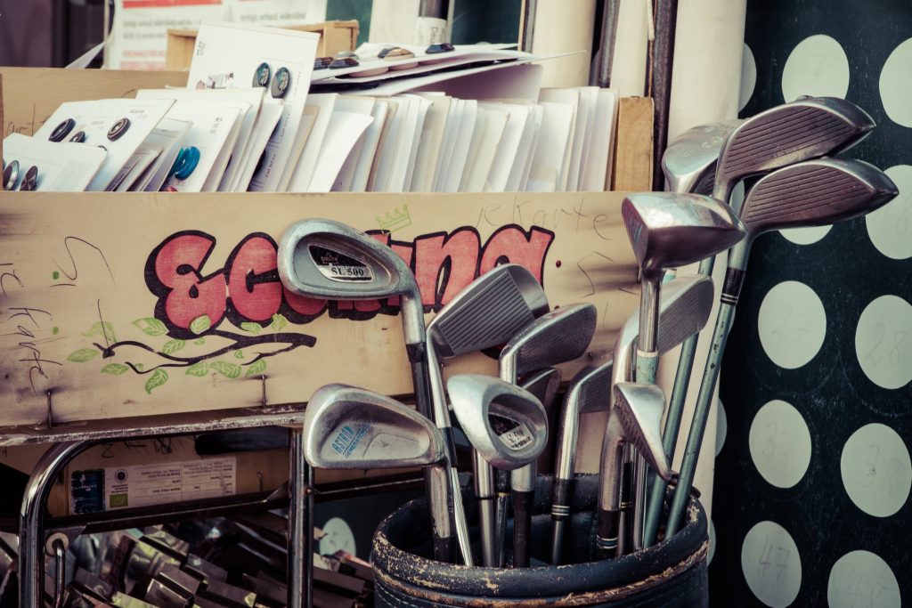 old golf clubs
