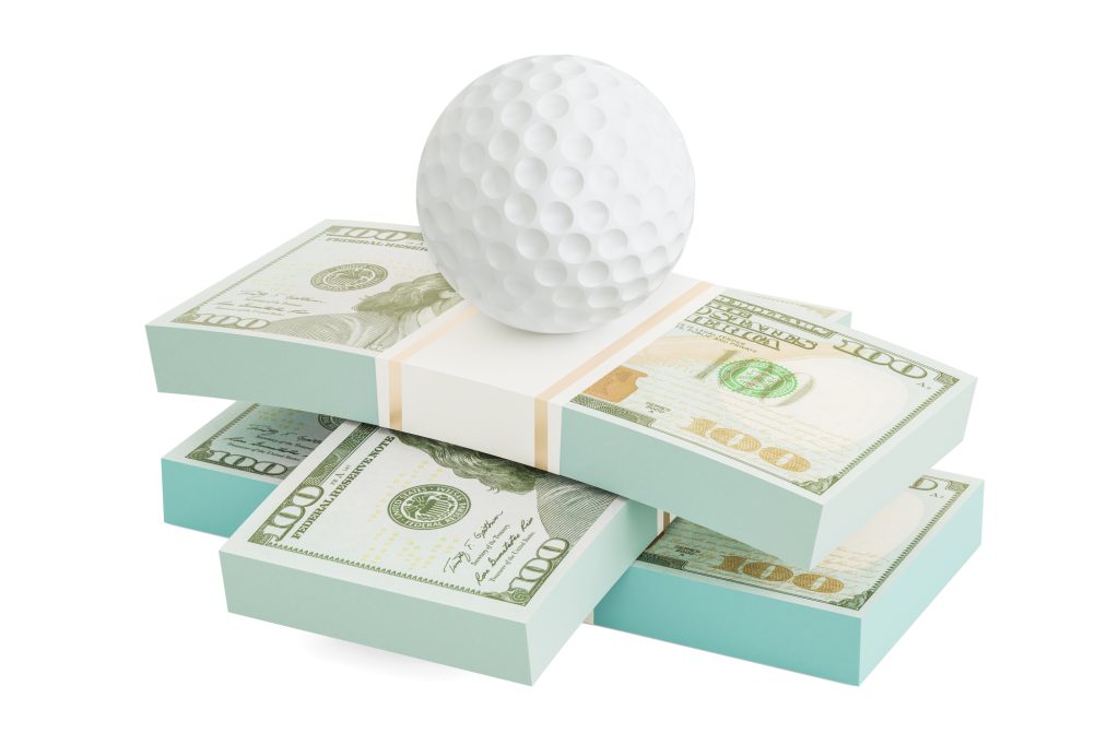 A Bundle of Money and Golf Clubs Online 