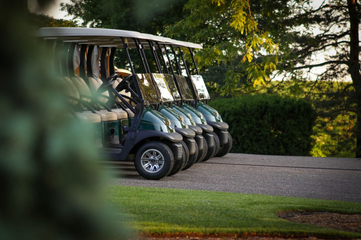 A couple of golf carts.